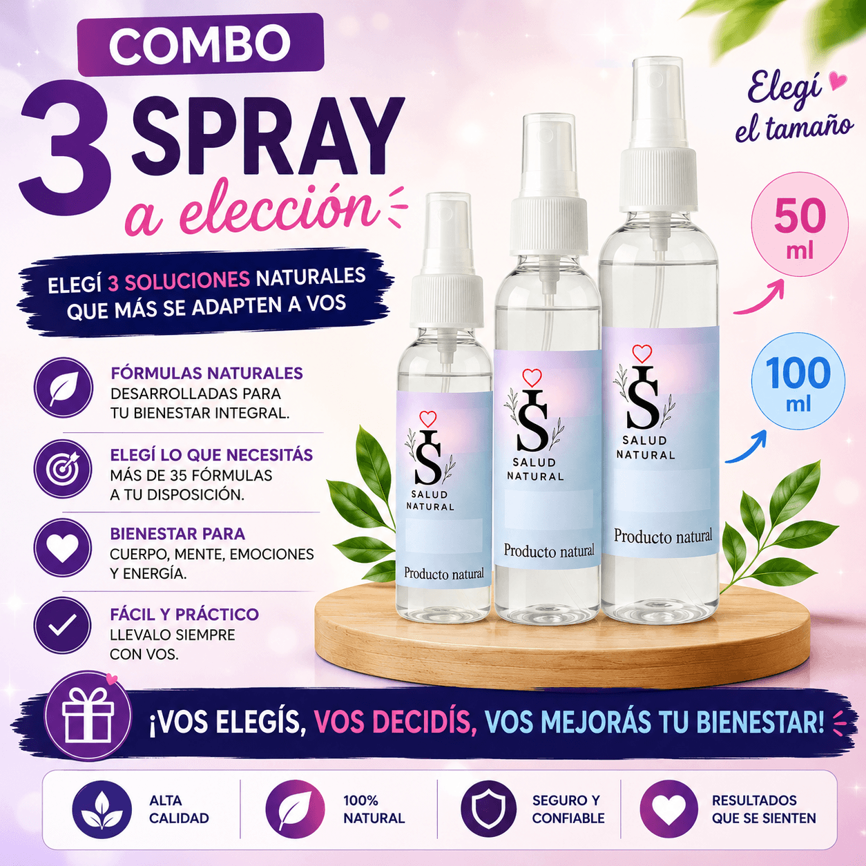Combo x3 Spray a Elección 5% OFF